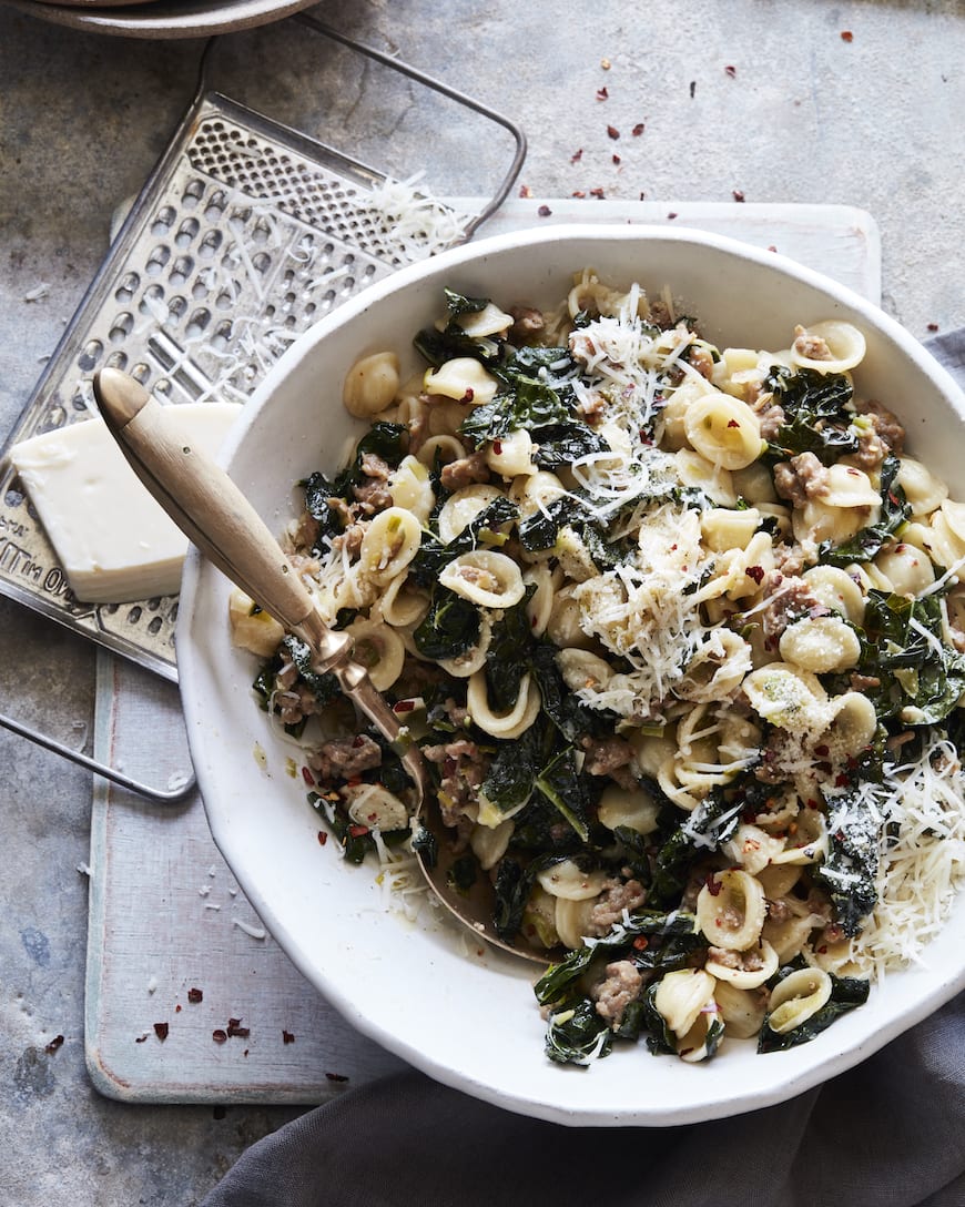 Sausage and Leek Orecchiette