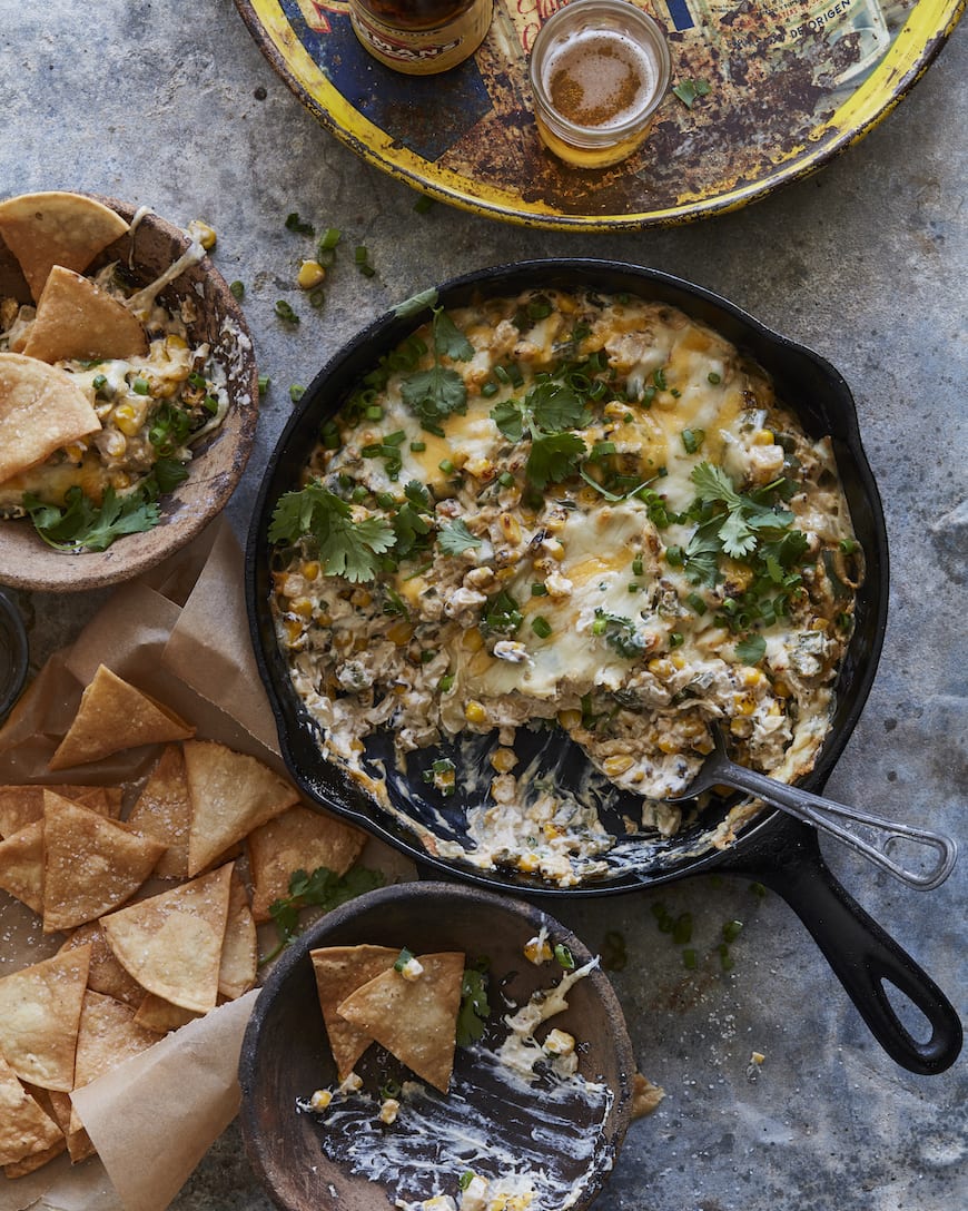 Poblano Corn Cheese Dip from www.whatsgabycooking.com (@whatsgabycookin)