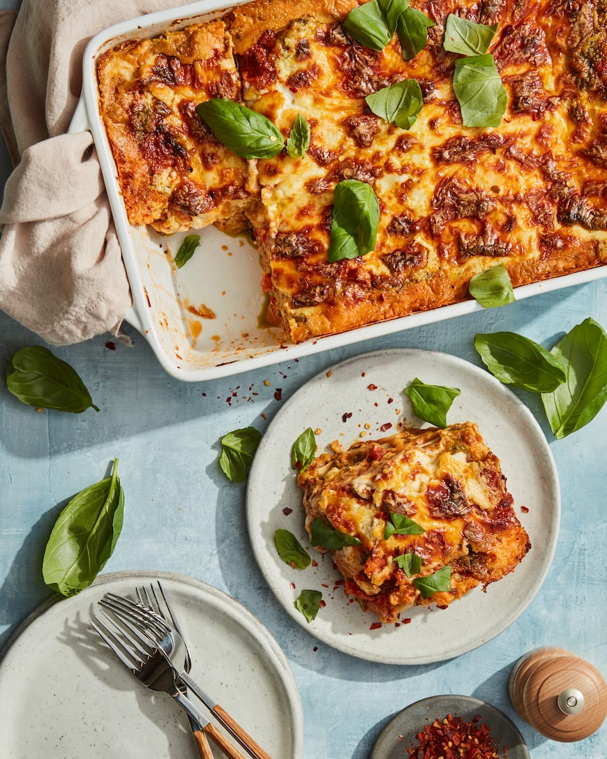 Roasted Vegetable Lasagna from www.whatsgabycooking.com (@whatsgabycookin)