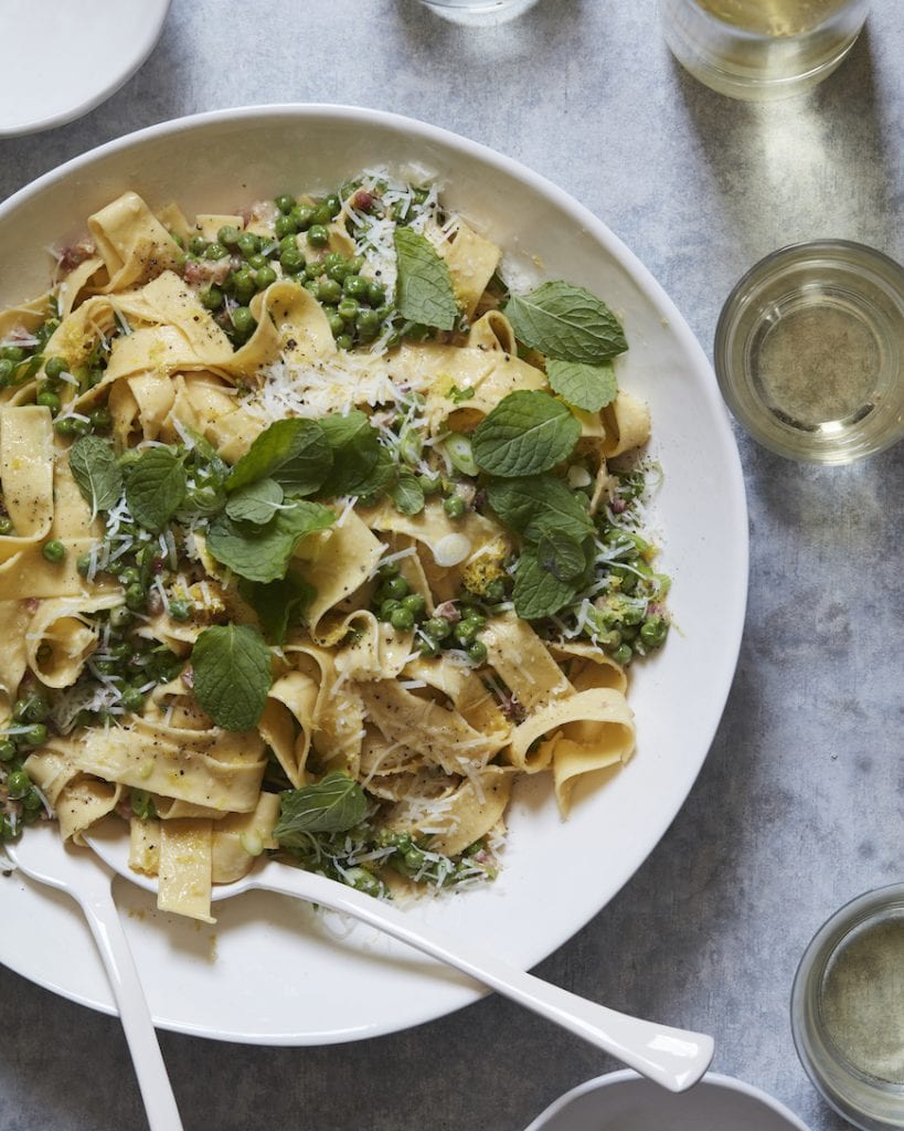 Spring Pasta Carbonara from www.whatsgabycooking.com (@whatsgabycookin)