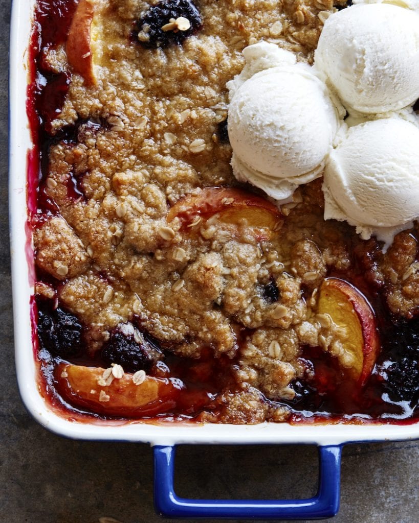 Peach and Blackberry Crisp from www.whatsgabycooking.com (@whatsgabycookin)