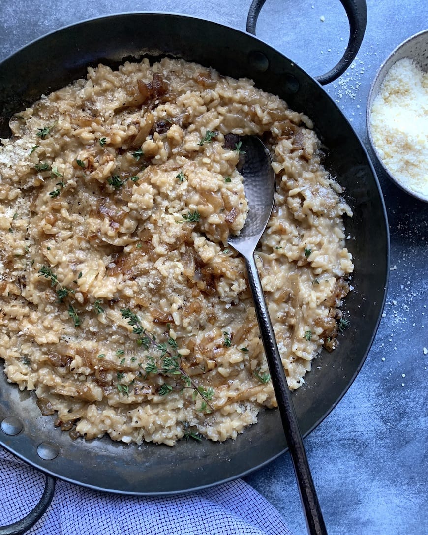 Caramelized Onion Risotto from www.whatsgabycooking.com (@whatsgabycookin)