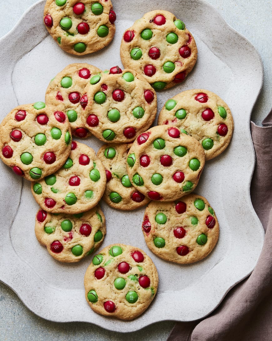 Christmas M&M Cookies