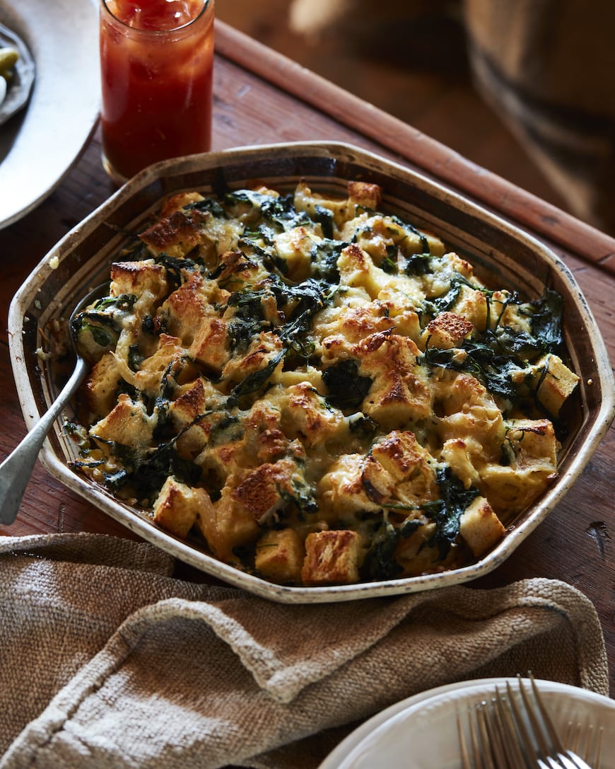 Spinach Cheese Strata from www.whatsgabycooking.com (@whatsgabycookin)