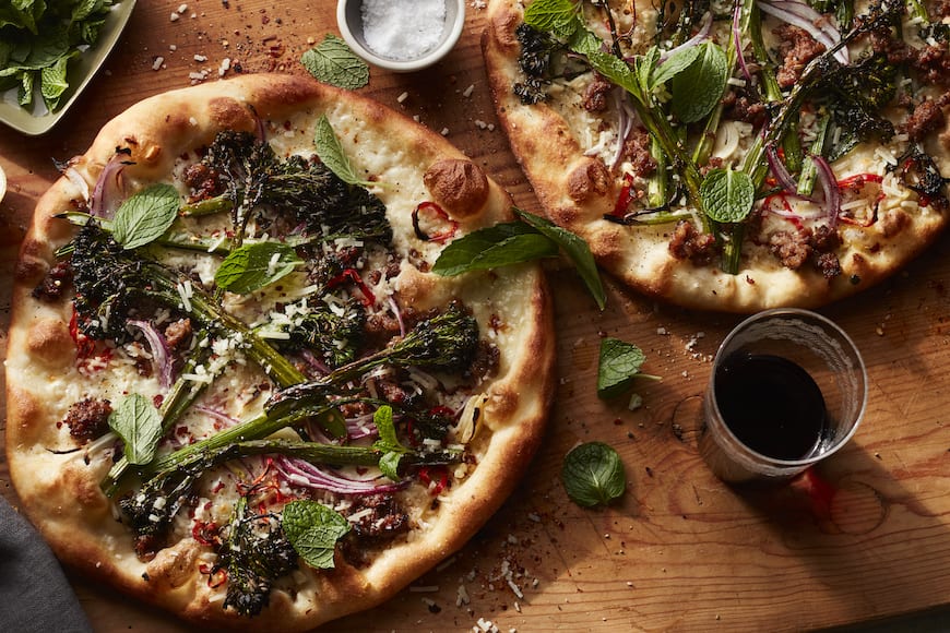 Broccolini Sausage Pizza from www.whatsgabycooking.com (@whatsgabycookin)