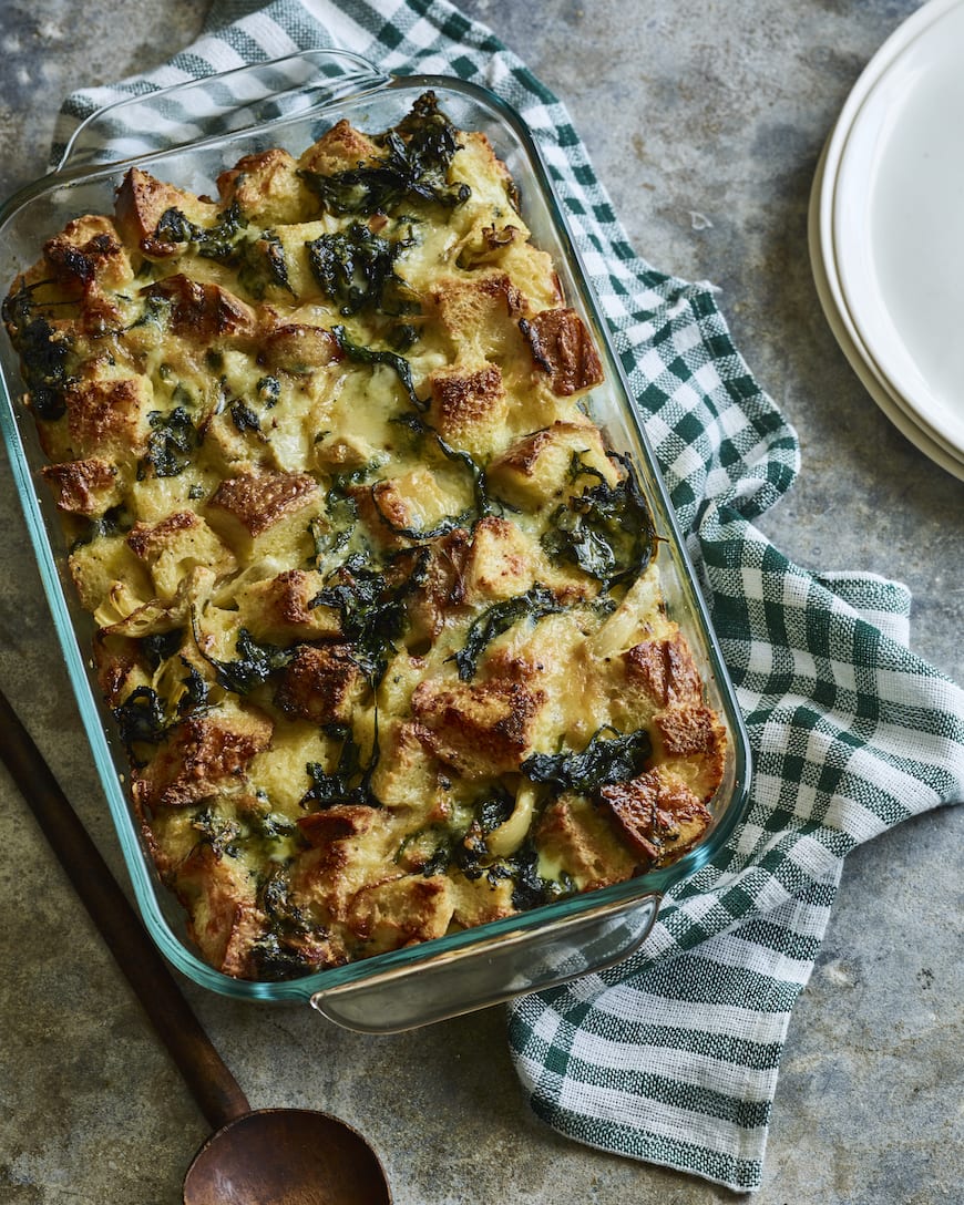 Spinach Artichoke Strata from www.whatsgabycooking.com (@whatsgabycookin)