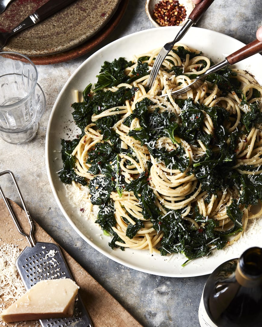 Cheesy Kale Pasta