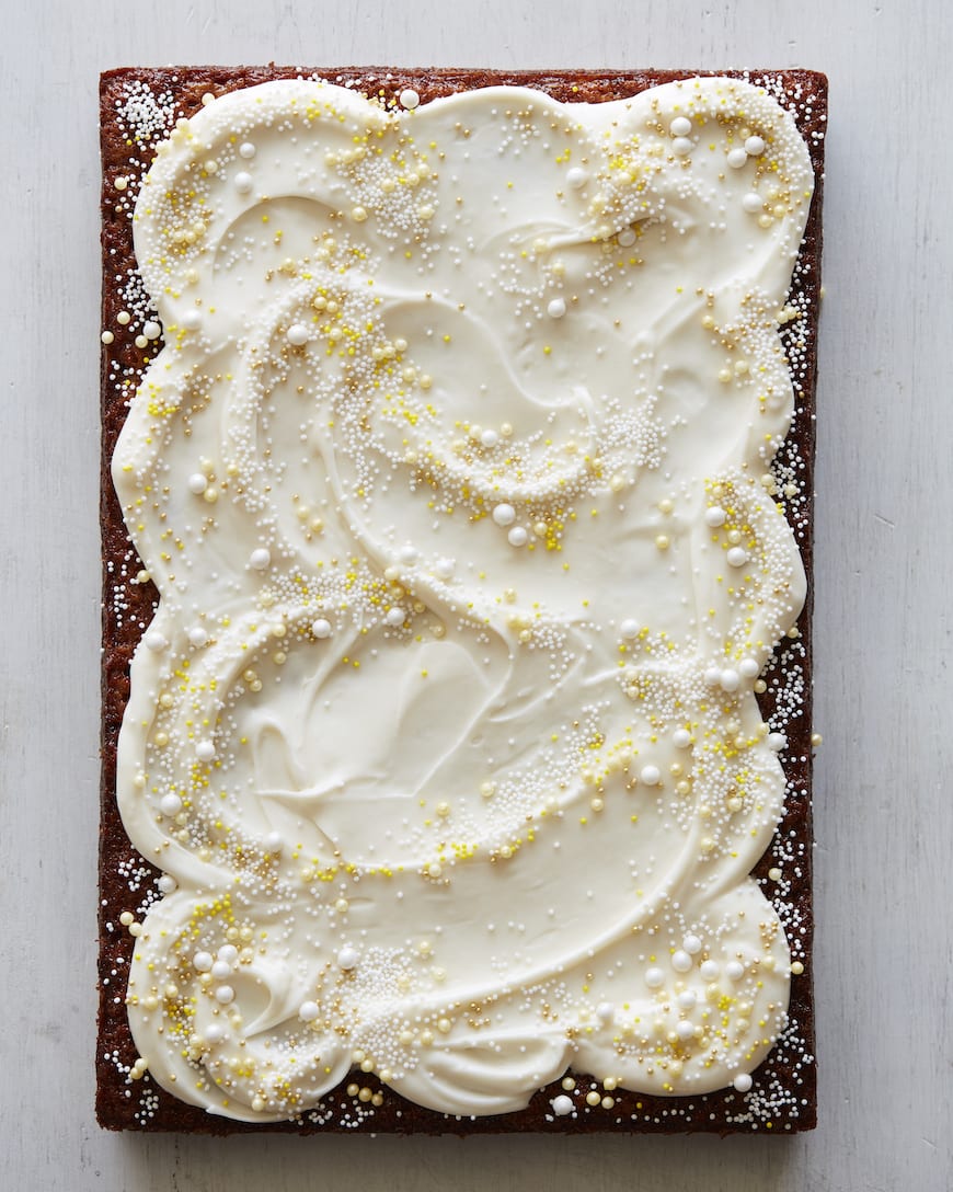 Pineapple Sheet Cake from www.whatsgabycooking.com (@whatsgabycookin)