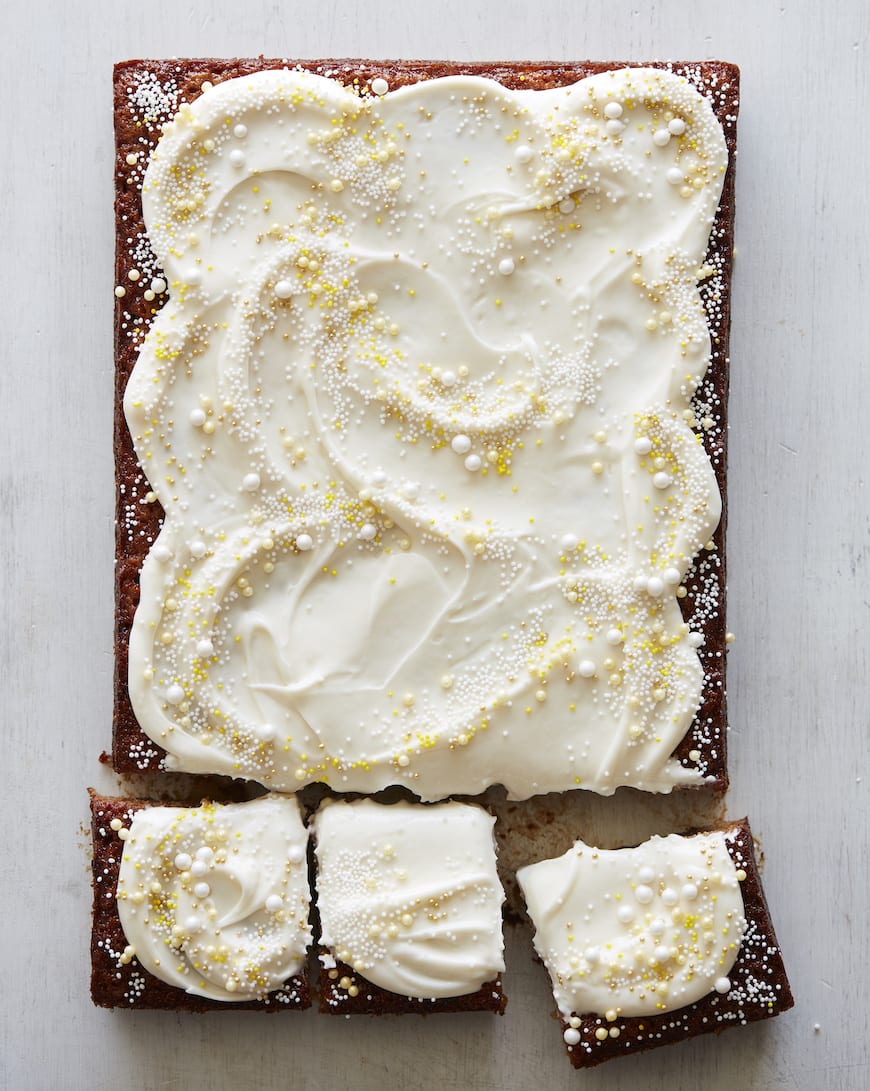 Pineapple Sheet Cake from www.whatsgabycooking.com (@whatsgabycookin)