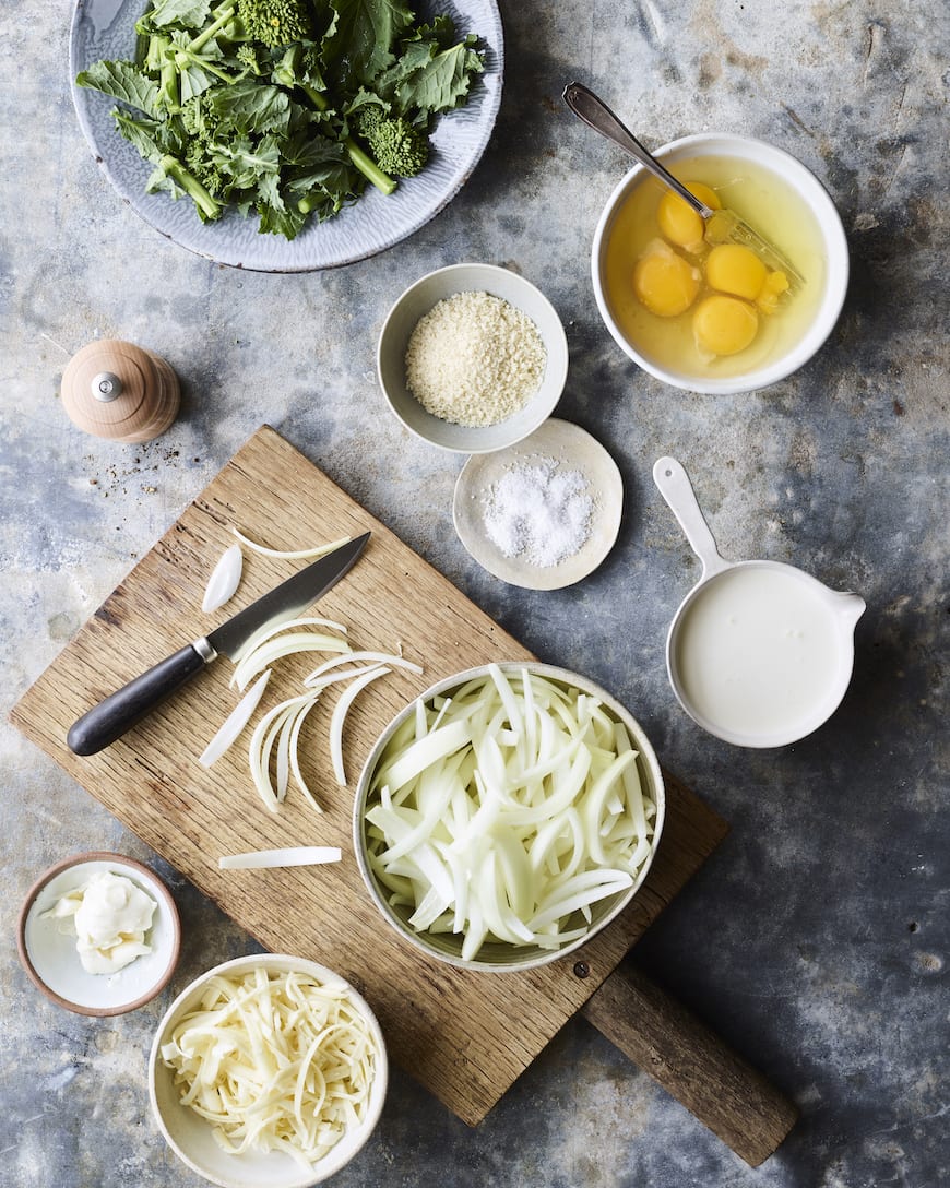 Broccolini Fontina Quiche from www.whatsgabycooking.com (@Whatsgabycookin)