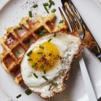 Cheesy Herb Waffles