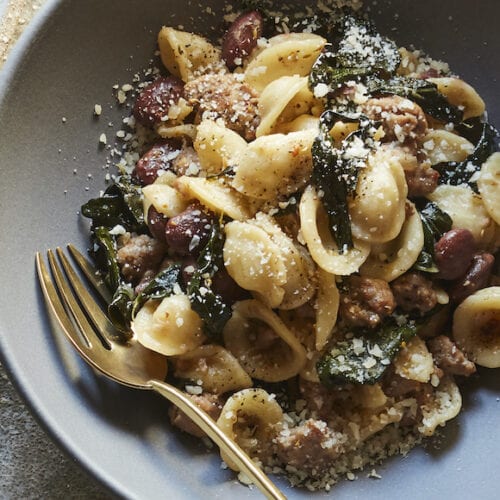 Sausage Kale and Bean Pasta from www.whatsgabycooking.com (@whatsgabycookin)