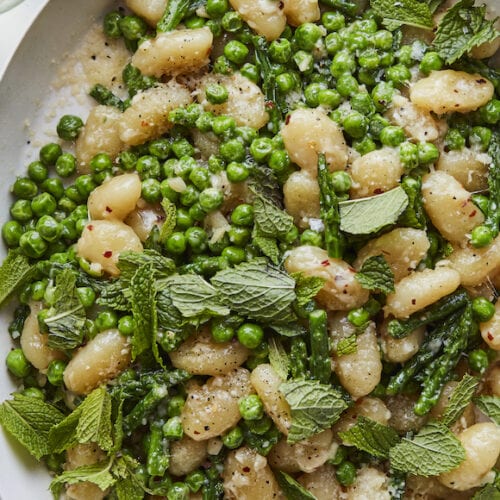 Gnocchi with Peas and Asparagus from www.whatsgabycooking.com (@whatsgabycookin)