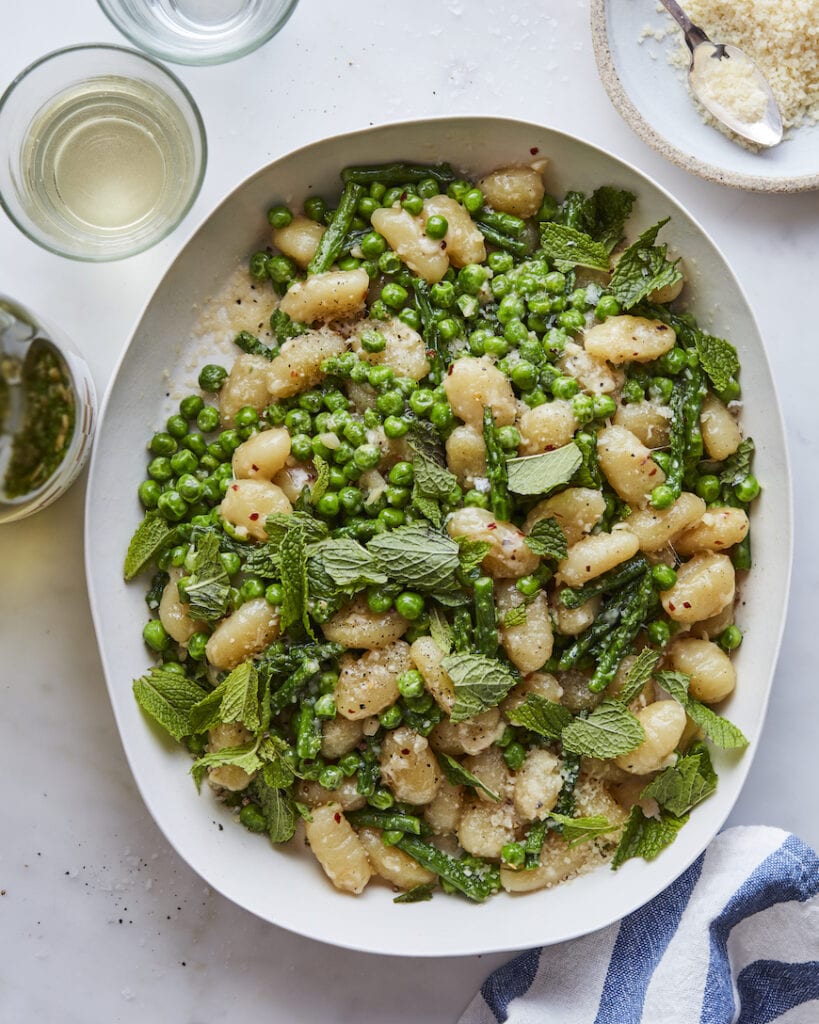 Gnocchi with Peas and Asparagus the Easter Dinner Menu on from www.whatsgabycooking.com (@whatsgabycookin)