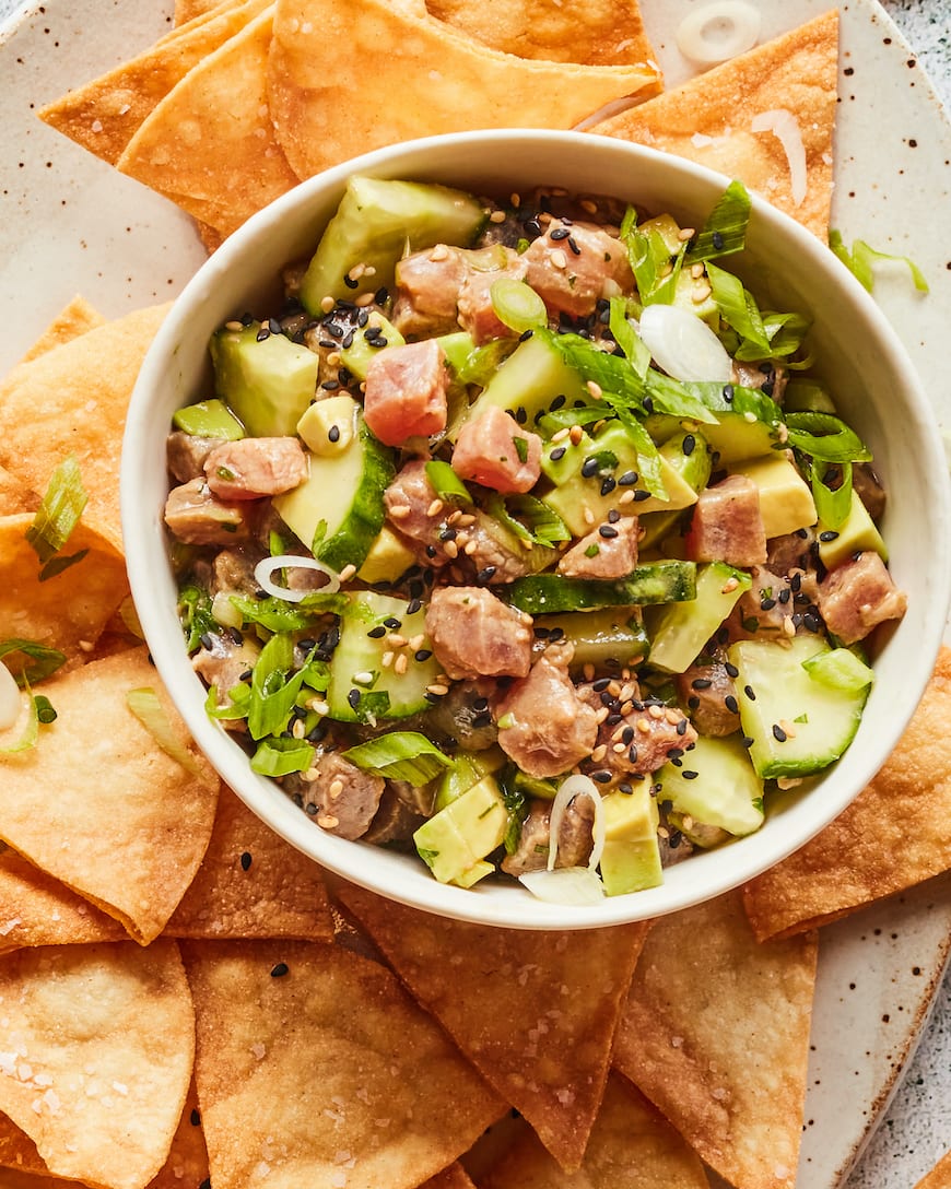 Cucumber Avocado Ahi Ceviche from www.whatsgabycooking.com (@whatsgabycookin)