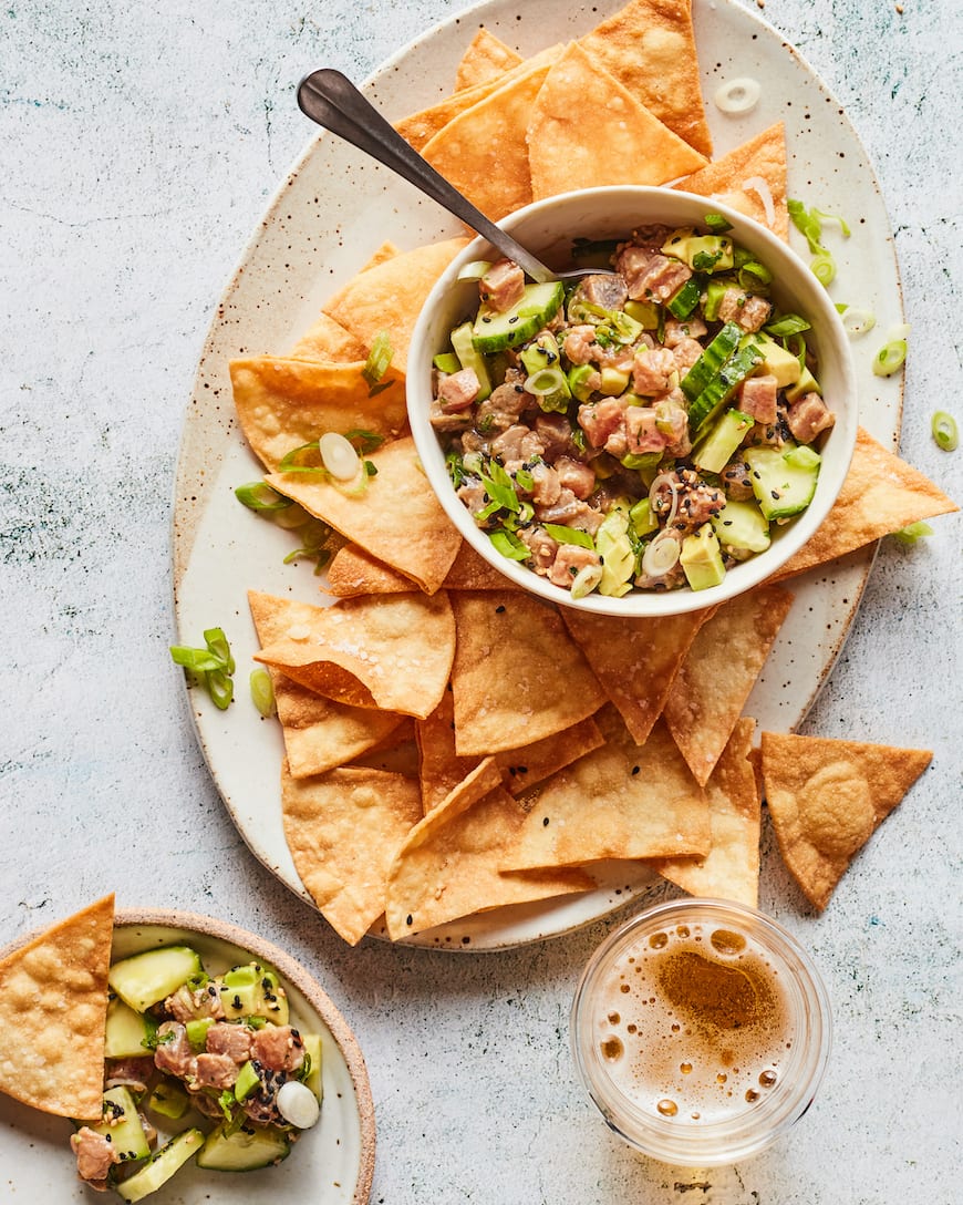 Cucumber Avocado Ahi Ceviche