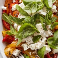 Charred Pepper Salad with Feta from www.whatsgabycooking.com (@whatsgabycookin)