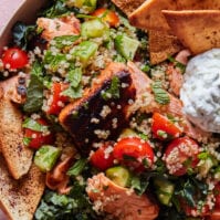 Salmon Shawarma Salad from www.whatsgabycooking.com (@whatsgabycookin)