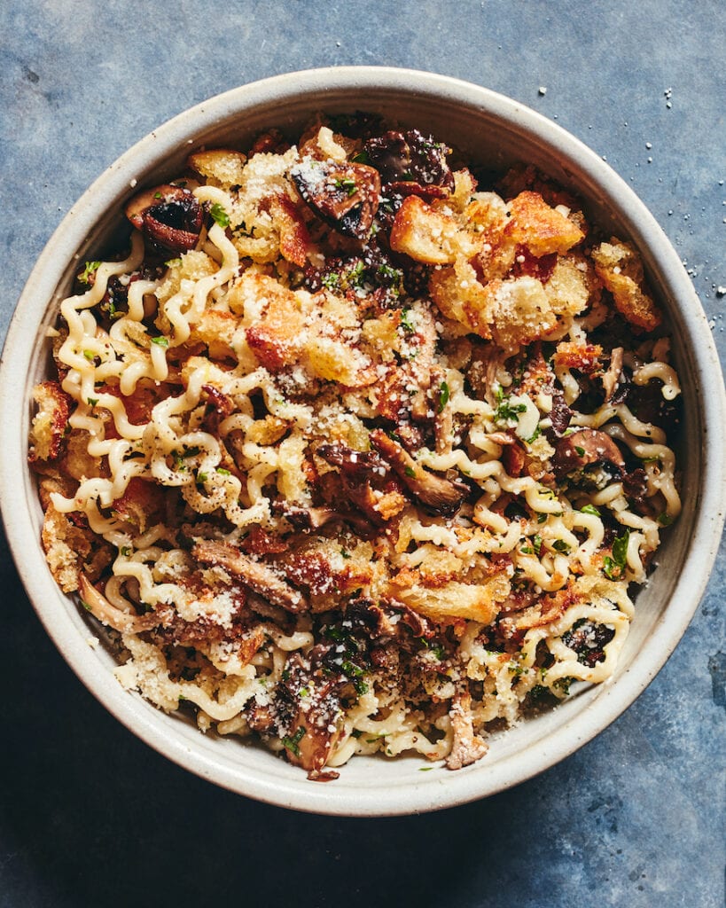 Roasted Mushroom Pasta with Herbs from www.whatsgabycooking.com (@whatsgabycookin)