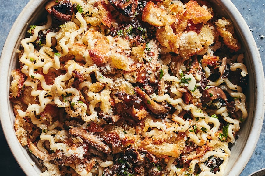 Roasted Mushroom Pasta with Herbs from www.whatsgabycooking.com (@whatsgabycookin)