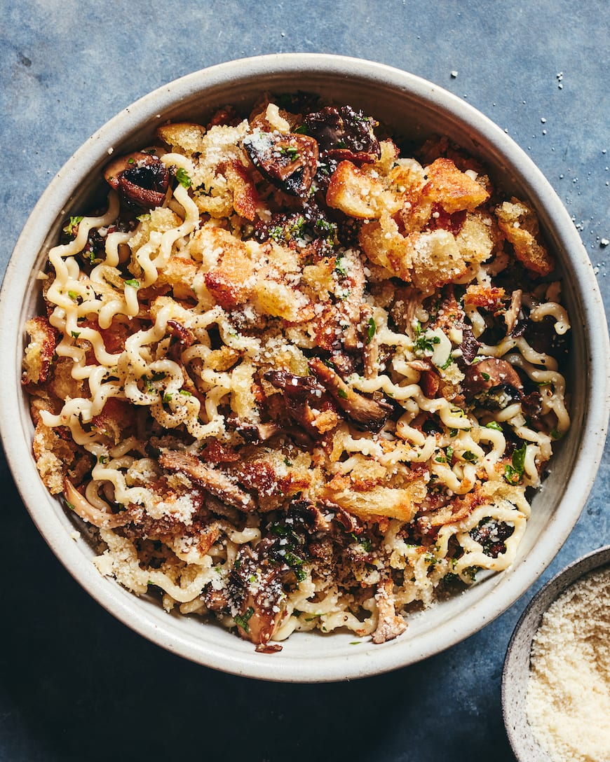 Roasted Mushroom Pasta with Herbs from www.whatsgabycooking.com (@whatsgabycookin)