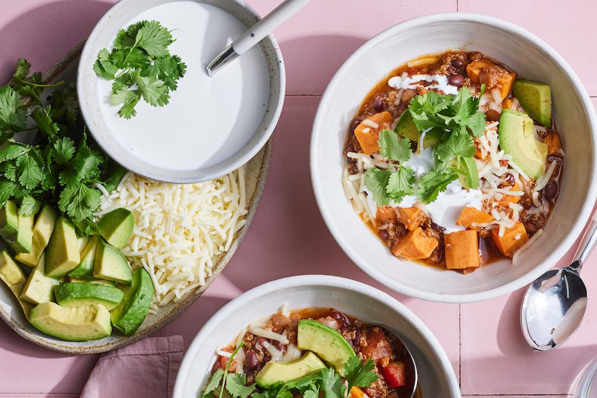 Black Bean Sweet Potato Chili from www.whatsgabycooking.com (@whatsgabycookin)