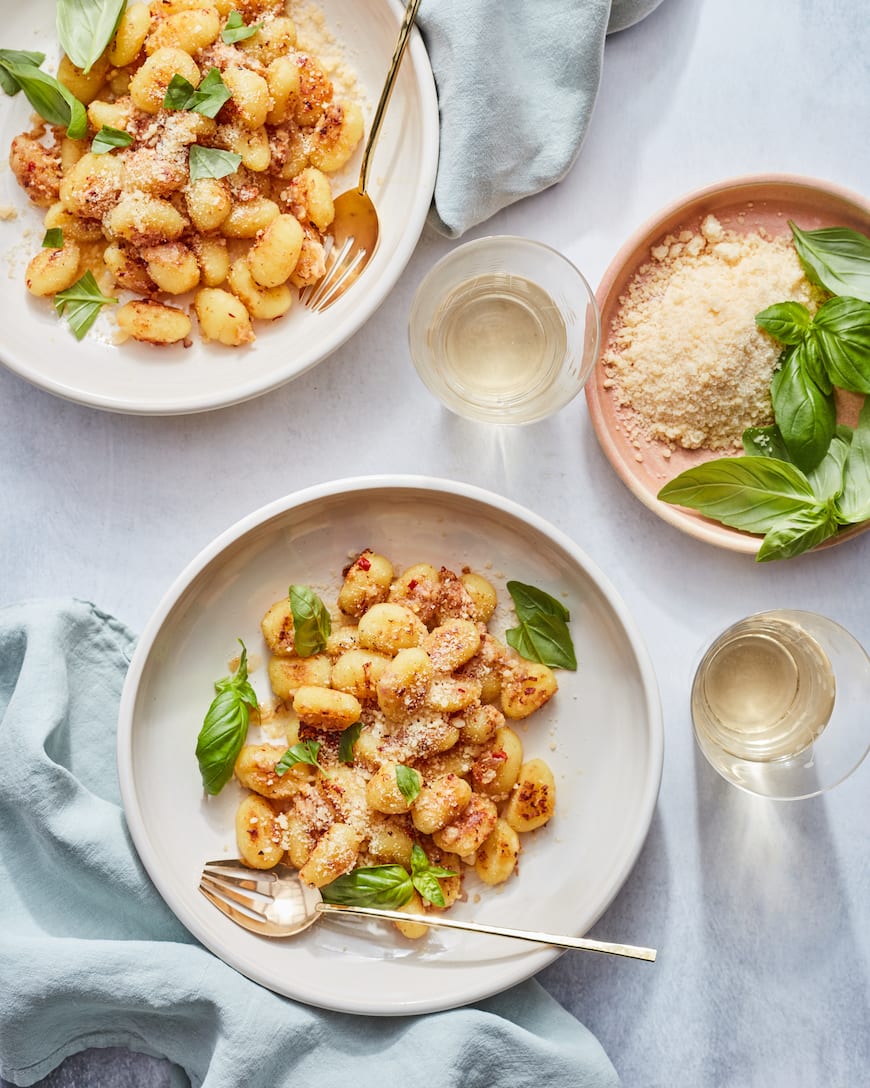 Crispy Cheesy Gnocchi from www.whatsgabycooking.com (@Whatsgabycookin)