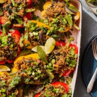 Coconut Curry Stuffed Peppers from www.whatsgabycooking.com (@whatsgabycookin)