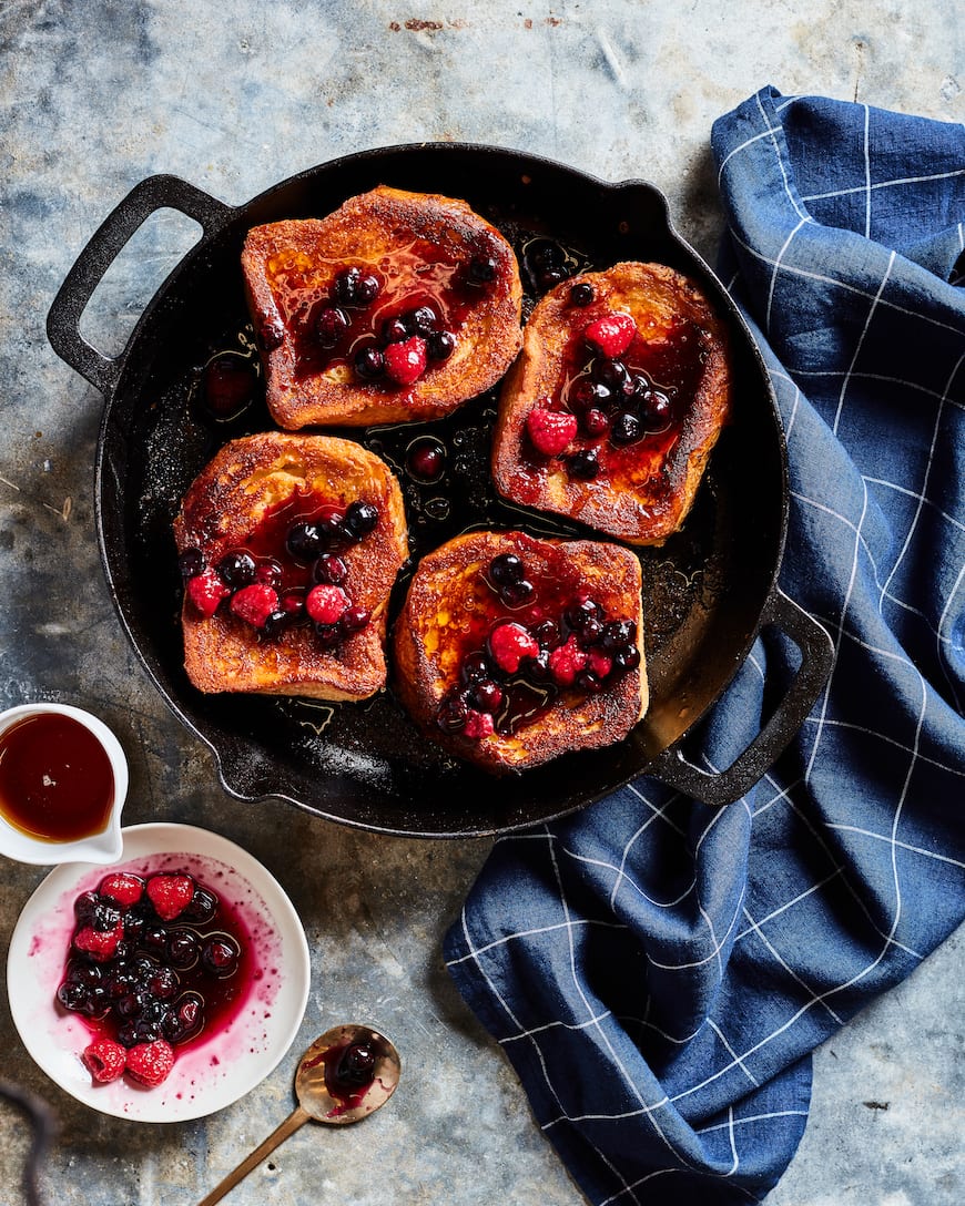 Caramelized French Toast with a Berry Compote