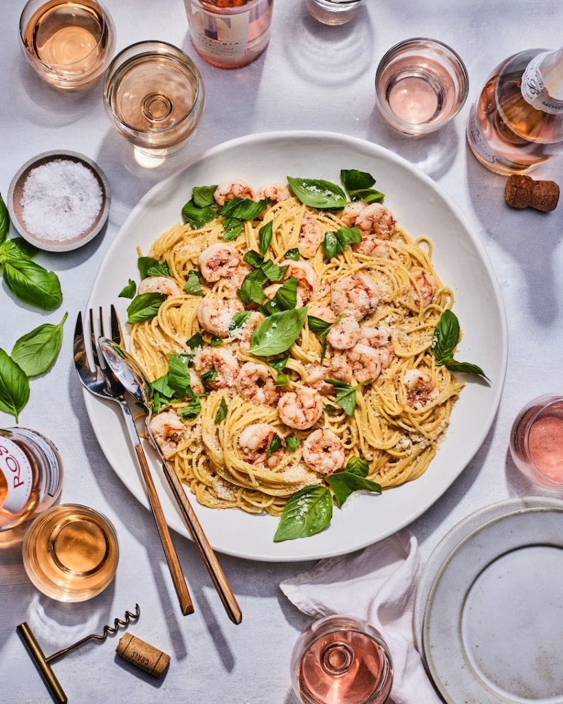 Garlic Shrimp Rosé Pasta from www.whatsgabycooking.com (@whatsgabycookin)