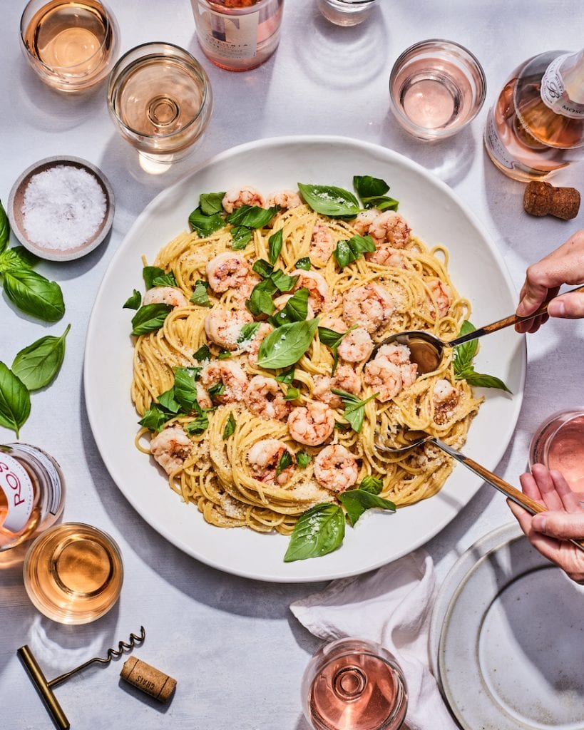 Garlic Shrimp Rosé Pasta from www.whatsgabycooking.com (@whatsgabycookin)