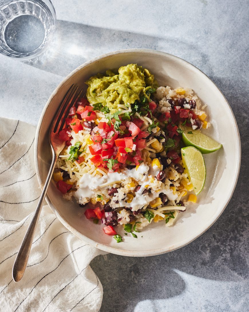 Cauliflower Rice Veggie Burrito Bowl from www.whatsgabycooking.com (@whatsgabycookin)