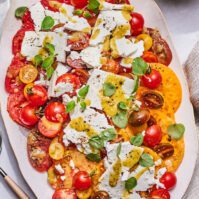 Herby Marinated Tomato and Feta Salad from www.whatsgabycooking.com (@whatsgabycookin)