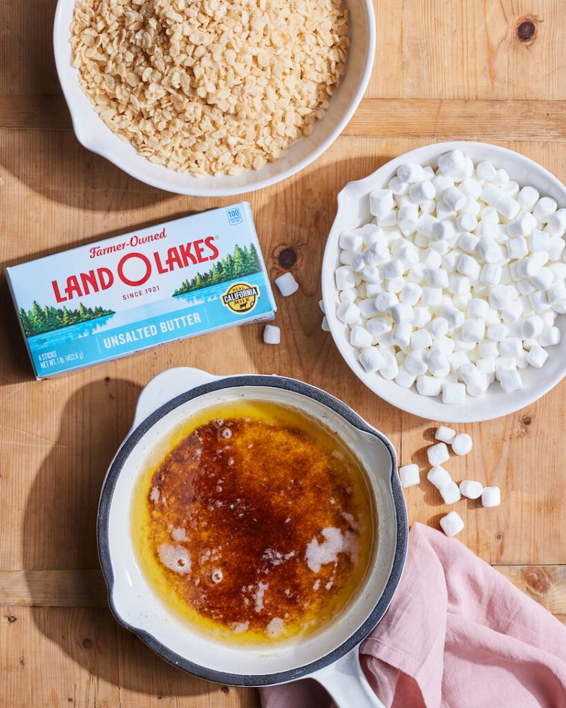 Browned Butter Thick and Chewy Crispy Rice Treats from www.whatsgabycooking.com (@whatsgabycookin)