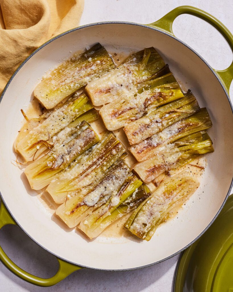 Braised Leeks from www.whatsgabycooking.com (@whatsgabycookin)