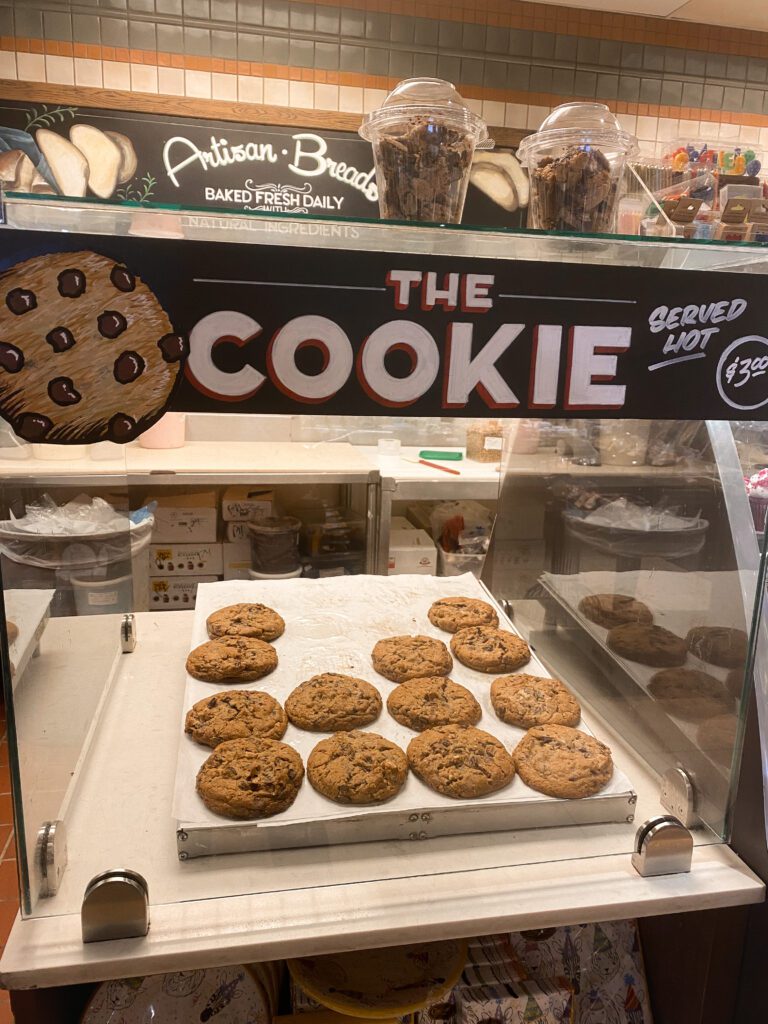 warm chocolate chip cookies