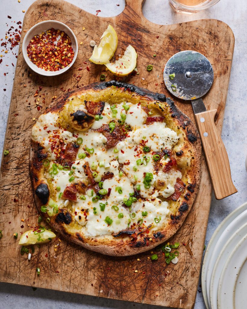 Bacon and Goat Cheese Pizza from www.whatsgabycooking.com (@whatsgabycookin)