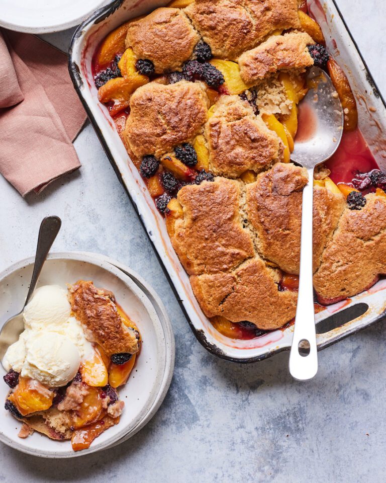 Peach Blackberry Cobbler What's Gaby Cooking