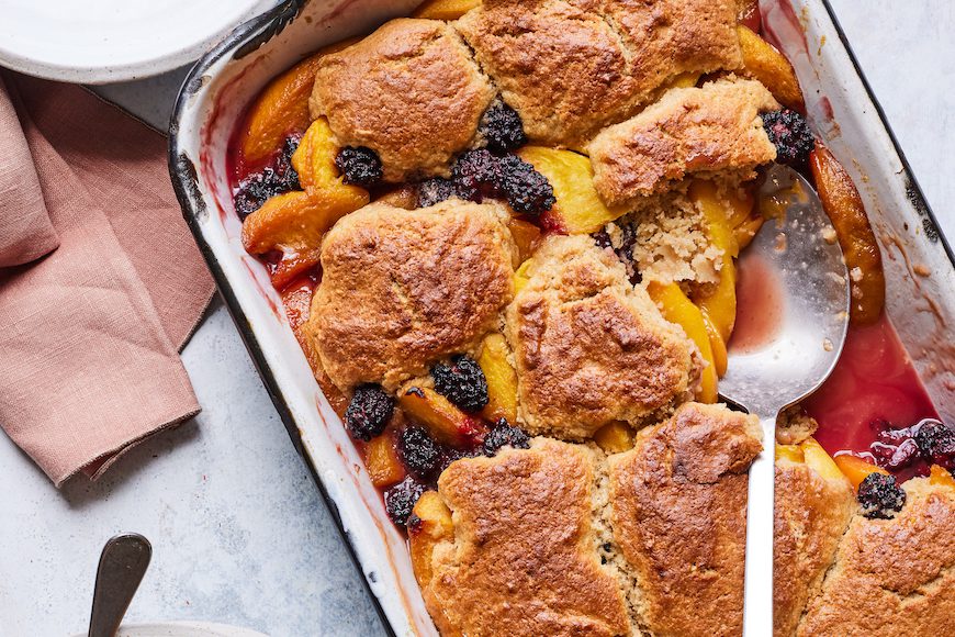 Peach Blackberry Cobbler What's Gaby Cooking