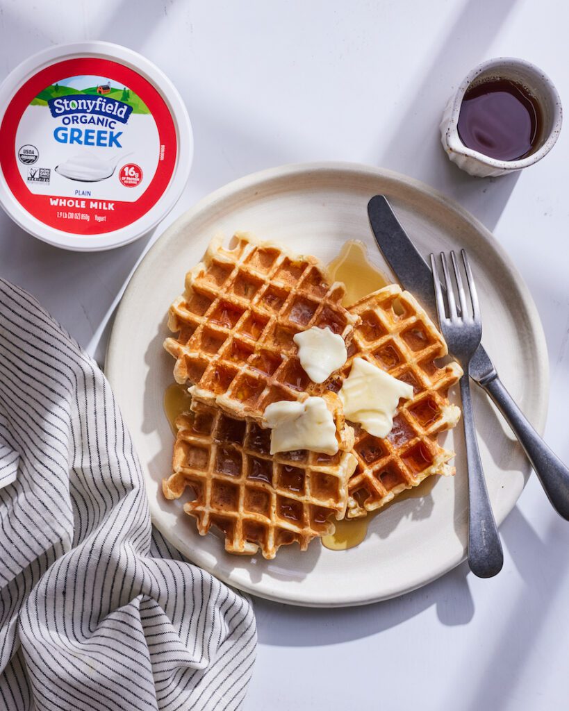 Cinnamon Apple Greek Yogurt Waffles from www.whatsgabycooking.com (@whatsgabycookin)