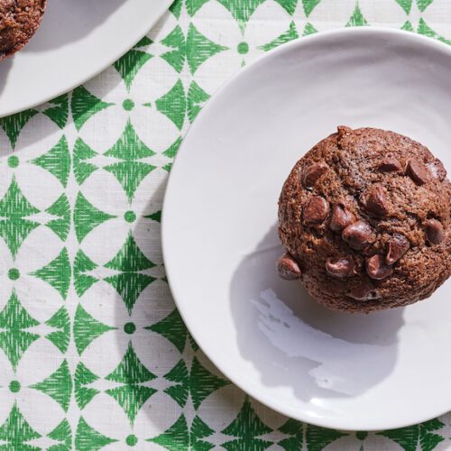 Double Chocolate Chip Zucchini Muffins from www.whatsgabycooking.com (@whatsgabycookin)