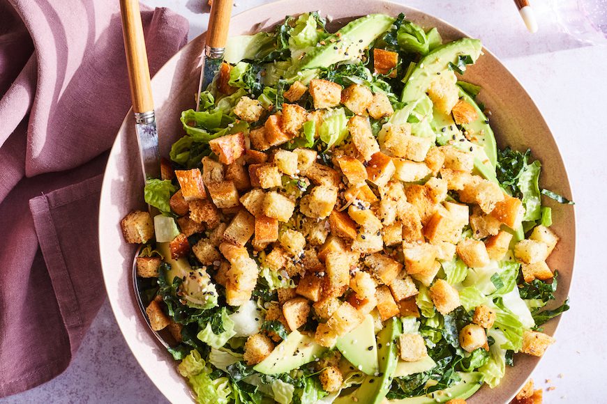 Tahini Kale Salad from www.whatsgabycooking.com (@whatsgabycookin)
