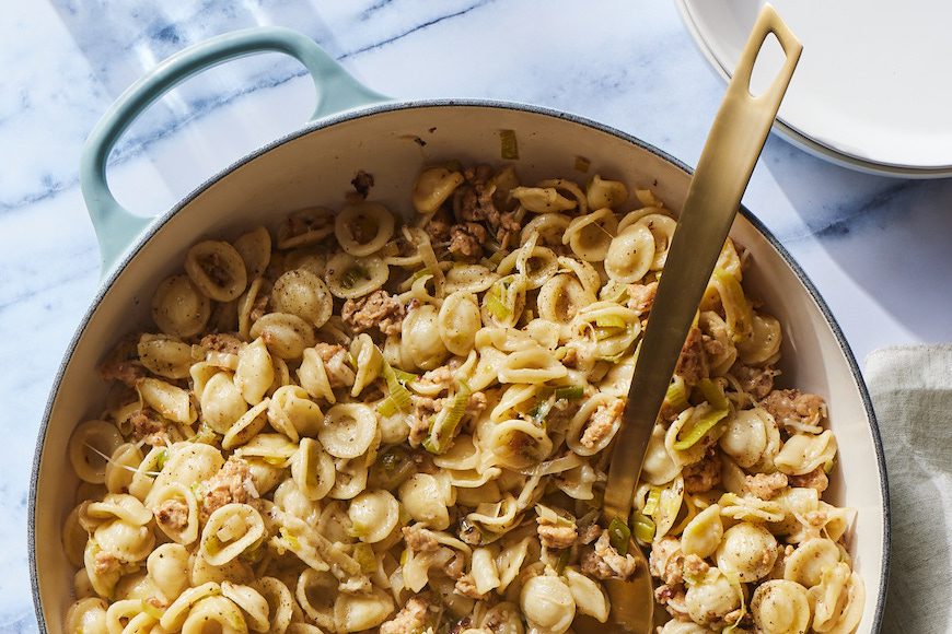 Sausage and Leek Pasta from www.whatsgabycooking.com (@whatsgabycookin)