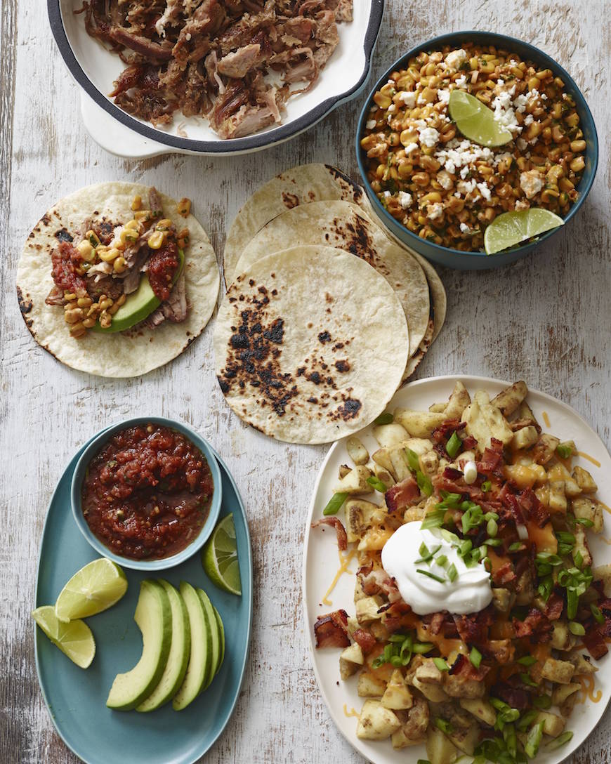 BBQ Corn Salad and Carnitas from www.whatsgabycooking.com (@whatsgabycookin)