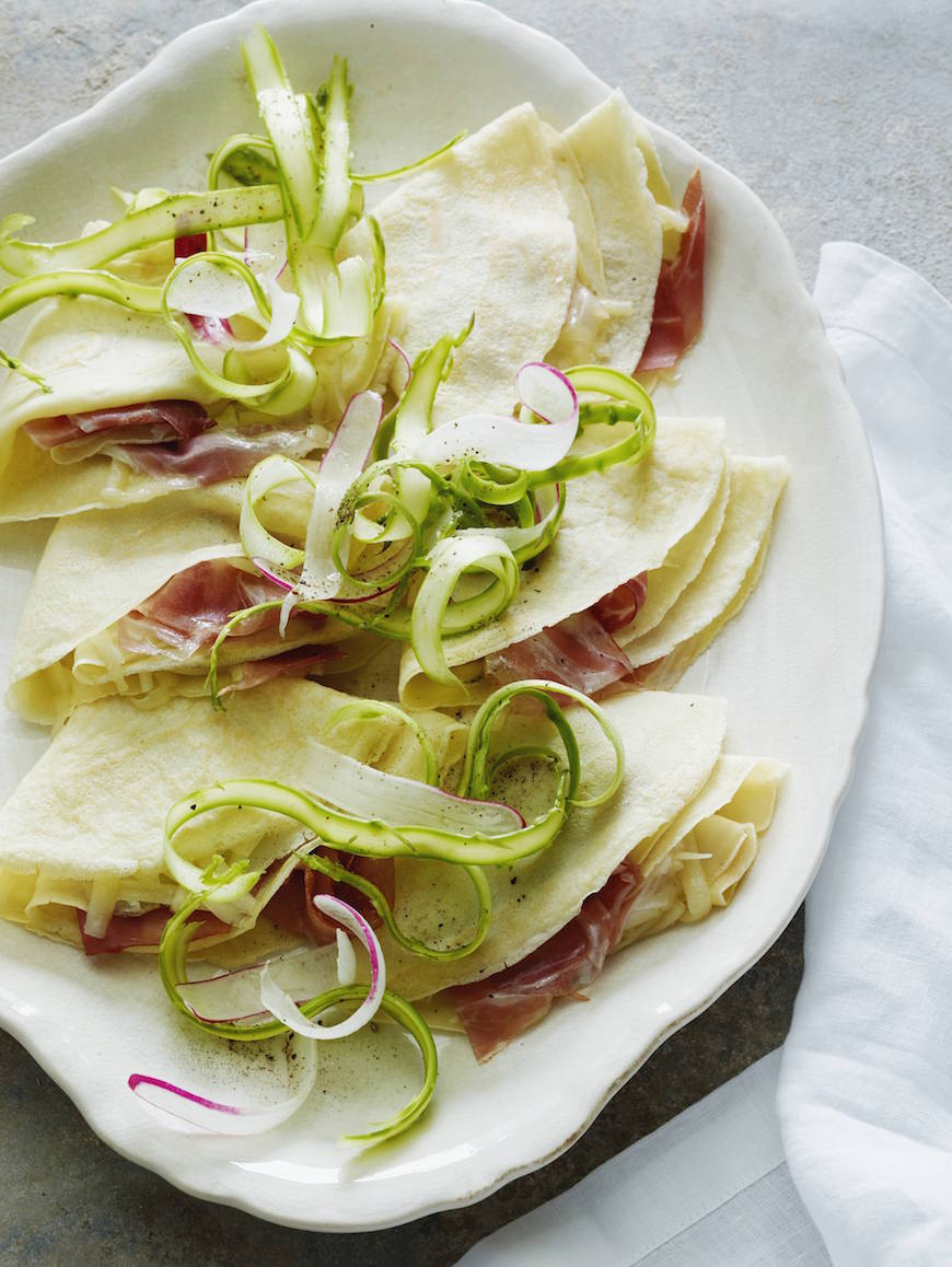 Ham and Cheese Crepes for a Mother's Day Brunch Menu from www.whatsgabycooking.com (@whatsgabycookin)