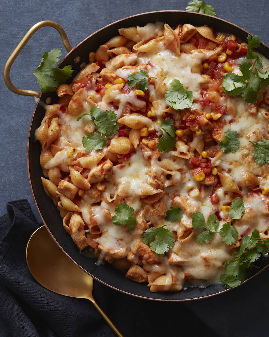 Chicken Enchilada Pasta Bake from www.whatsgabycooking.com (@whatsgabycookin)