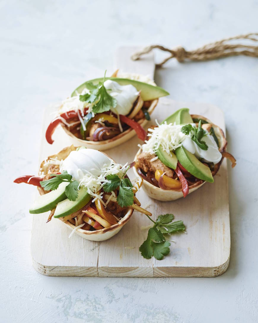 Poblano Chicken Fajita Taco Boats