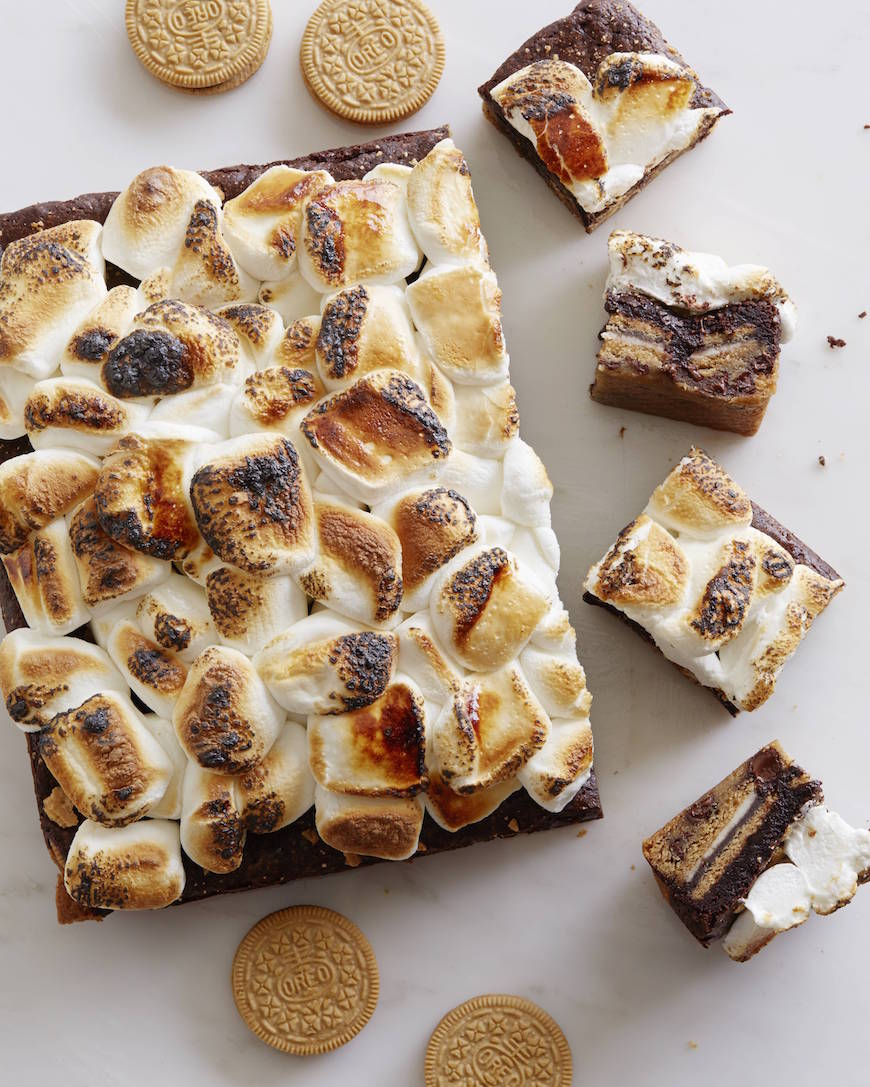 S'more Slutty Brownies for your 4th of July Menu from www.whatsgabycooking.com - the most incredible treat you could imagine (@whatsgabycookin)