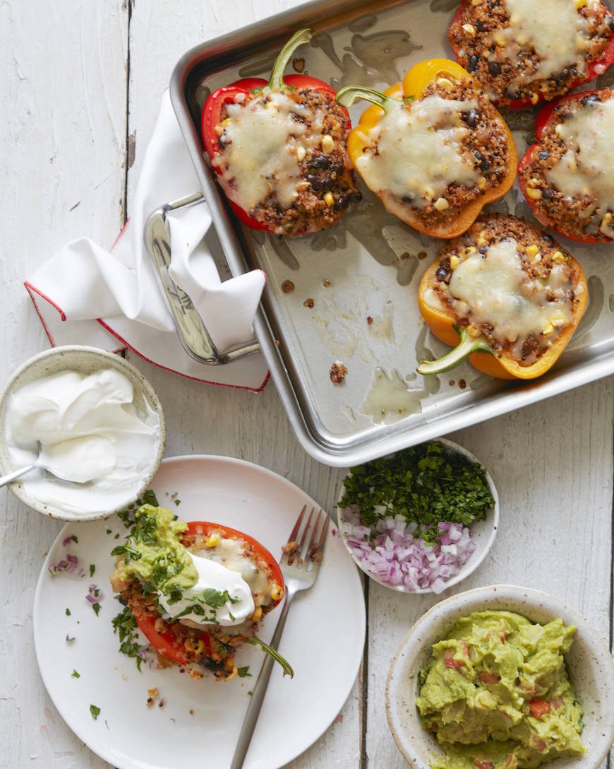 Quinoa Stuffed Peppers from www.whatsgabycooking.com (@whatsgabycookin)