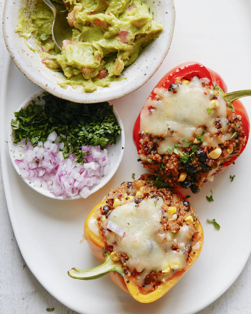 Quinoa Stuffed Peppers from www.whatsgabycooking.com (@whatsgabycookin)